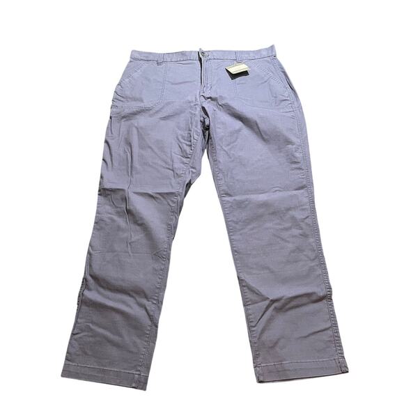 NWT Eddie Bauer Womens Adventure Ripstop Ankle Pants Dusk Navy Blue Size 14 - Picture 1 of 8